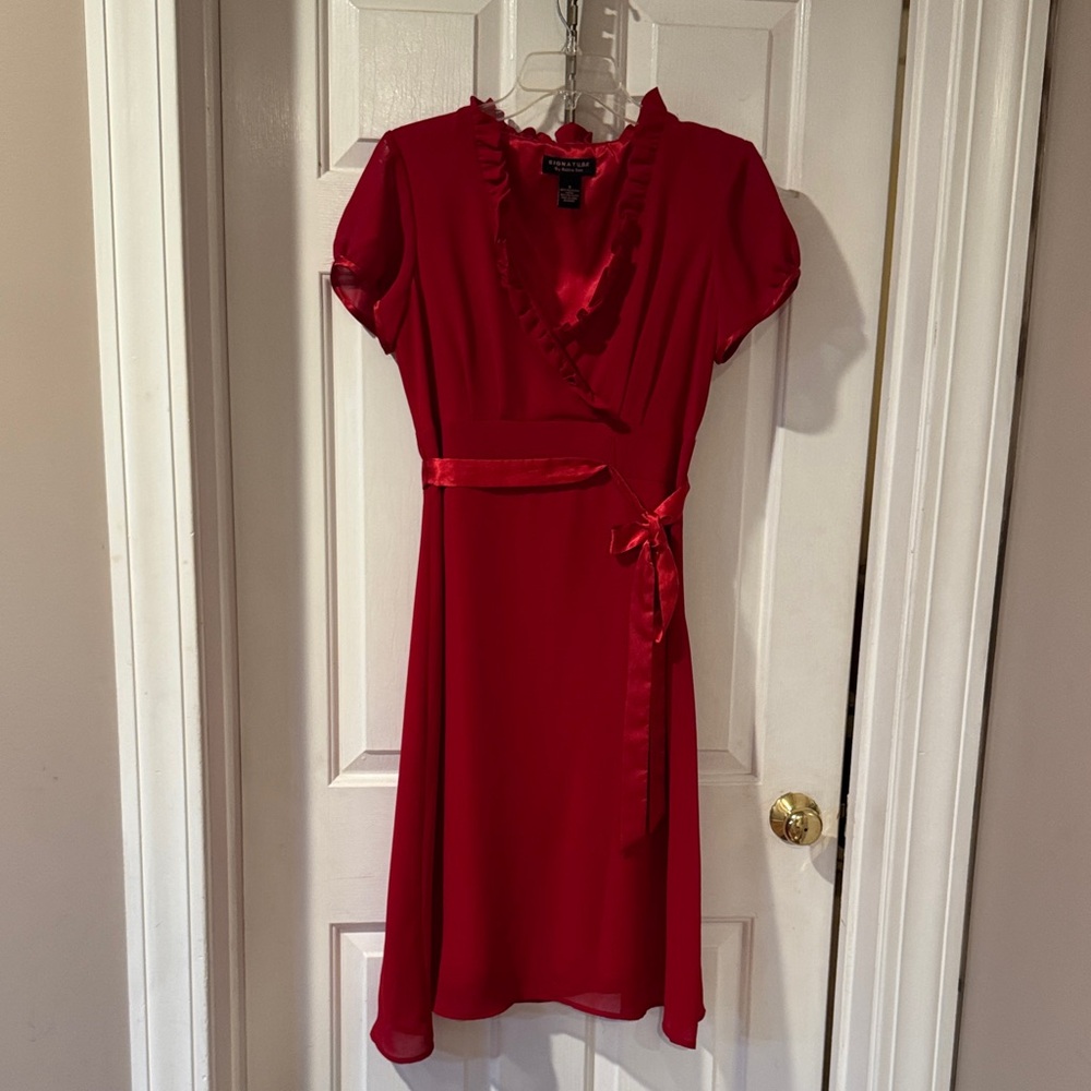 Robbie Bee Scarlet Wrap Midi Dress